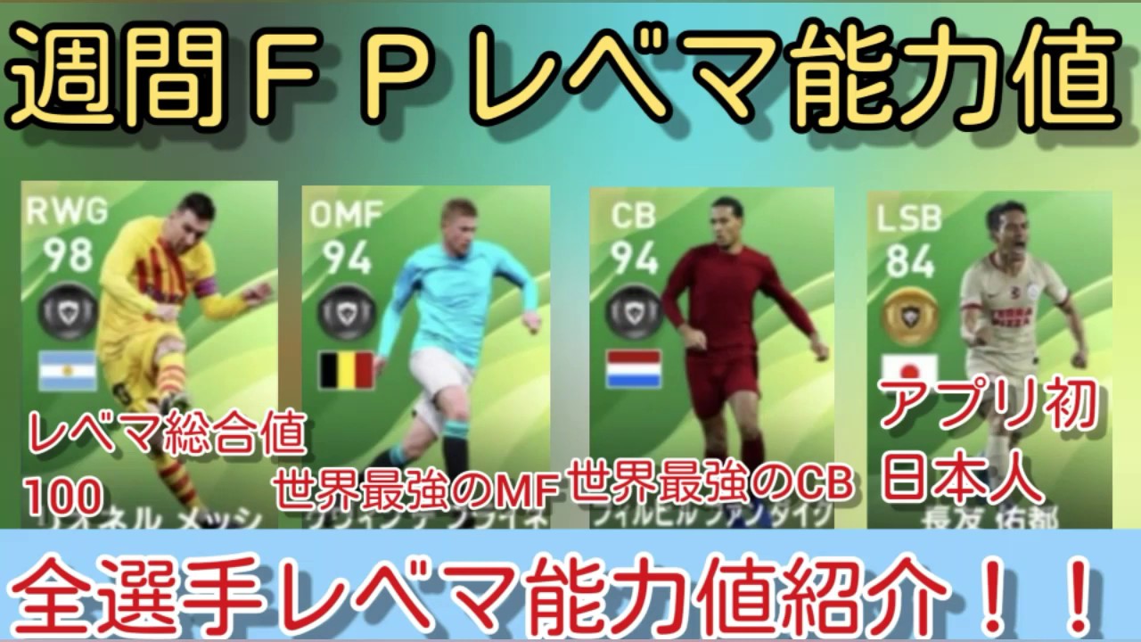[ウイイレ２０２０]　今週神すぎ！！　週間ＦＰレベマ能力値紹介！！　バルセロナ＆ユベントスＦＰも！！