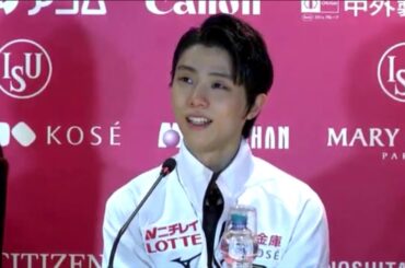 プレカン 羽生結弦 Yuzuru HANYU ネイサン Nathan GPF 2019.12.7 グランプリファイナル Men Press conference プレスカンファレンス 記者会見