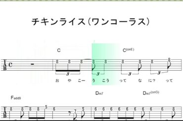 チキンライス　ワンコーラス(ｻﾋﾞ) / 浜田雅功と槇原敬之【 ｷﾞﾀｰ ﾒﾛﾃﾞｨ+ｺｰﾄﾞ】
