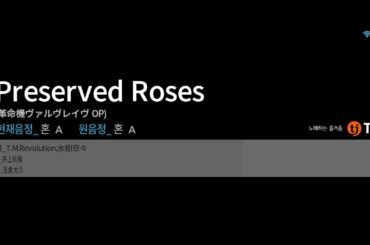 (TJ반주기) Preserved Roses - T.M.Revolution,水樹奈々[T.M.Revolution,미즈키 나나]　노래방　カラオケ