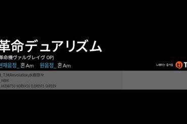 (TJ반주기) 革命デュアリズム[혁명 듀얼리즘] - T.M.Revolution,水樹奈々[T.M.Revolution,미즈키 나나]　노래방　カラオケ