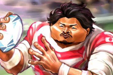 ラグビー稲垣啓太選手の似顔絵メイキング！デジタル作画/似顔絵の描き方/作家:群馬くん