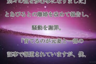 才賀紀左衛門,報道否定,あびる優と,離婚の,才賀紀左衛門,長女の,「親権並びに監護権」を,主張,「育てるのが元妻」との,報道を,否定,話題,動画