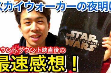 【最高すぎる】スターウォーズ スカイウォーカーの夜明け カウントダウン上映直後の感想！ネタバレなしとありで分かれてます！star wars the rise of skywalker