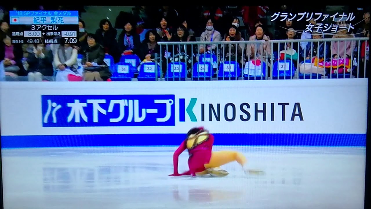 【グランプリファイナル2019】🌹紀平梨花！転倒するも見事なフライングキャメルスピン👌