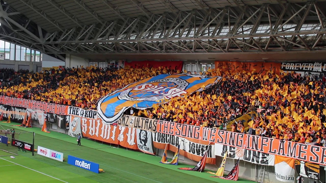 第99回天皇杯　準決勝　神戸vs清水　清水チャント＆コレオ「マーチ（選手入場時）」