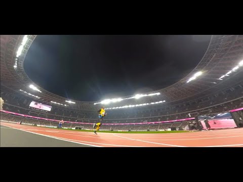 【360度VR】ボルト、桐生が走った！　新・国立競技場オープニングイベント　ONE RACE
