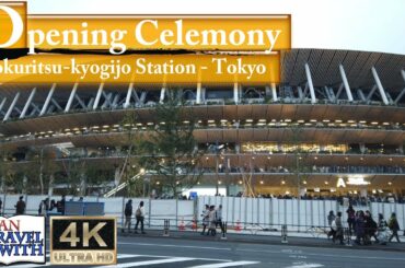 (テレビ取材班複数)Walking Around New National Stadium : Opening ceremony