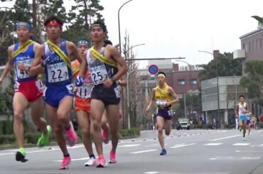 2019.12.22 全国高校駅伝 男子3区 倉敷（キプラガット君）・八千代松陰（石井一希君）・仙台育英(吉居大和君）通過