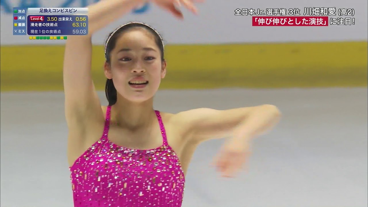 2018全日本Jr.フィギュア女子SP川畑和愛