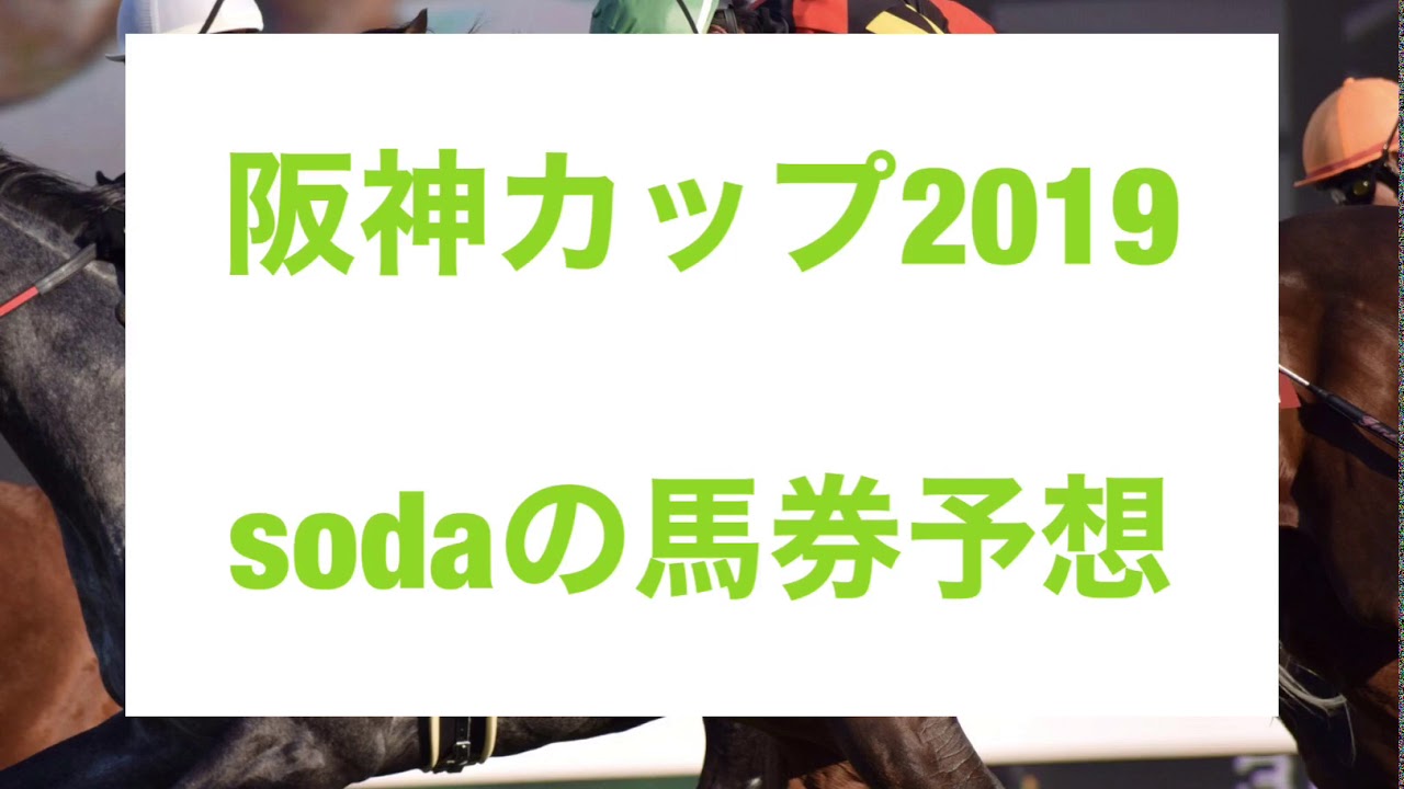 阪神カップ2019【sodaの馬券予想】