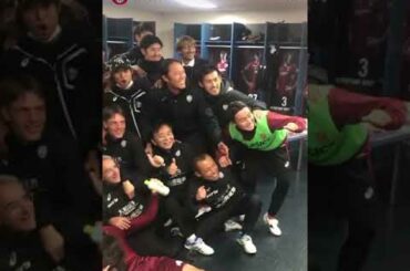ヴィッセル神戸 天皇杯清水戦勝利後 ロッカールーム