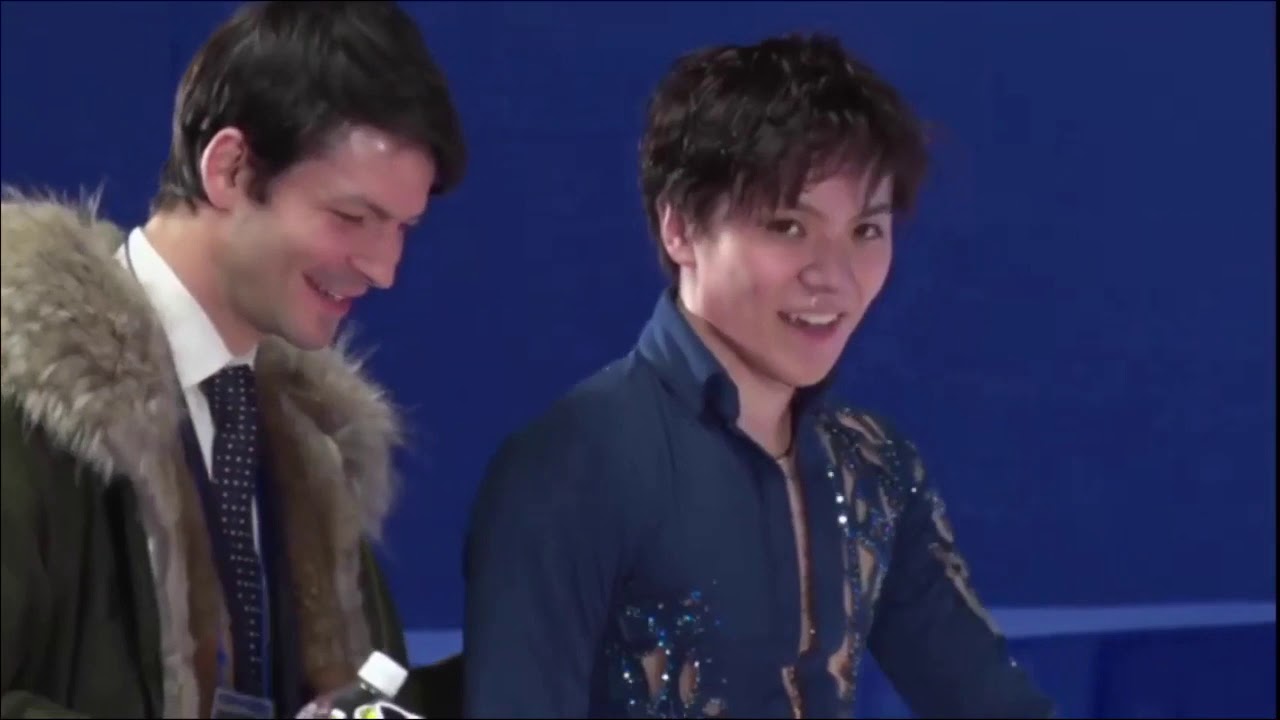 宇野昌磨 優勝インタビュー 演技中のランビ先生 キスクラ コーチカメラ 2019.12.22