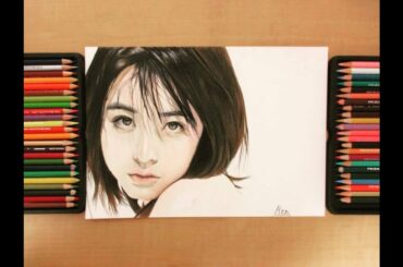 Drawing Kanna Hashimoto (橋本環奈) / Colored pencils（色鉛筆画）
