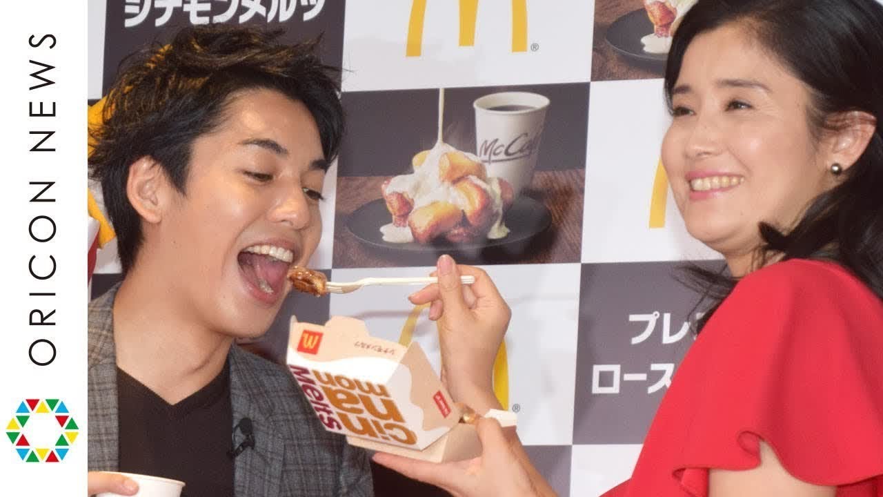大野拓朗、石田ひかりからスイーツを「あ～ん」　『マクドナルド「HOT JAPAN」キャンペーン』