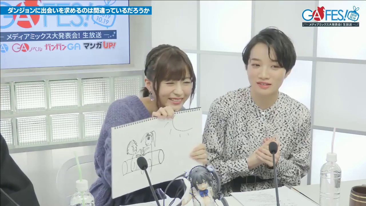 【GAFES】水瀬画伯にはダンまち名場面がこう見えている【千本木彩花 水瀬いのり 千菅春香】