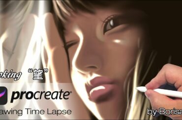 Procreate drawing tutorial for beginners - Komatsu Nana 【小松菜奈】 time lapse video