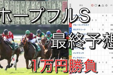 【競馬予想】ホープフルS単勝・複勝1万円1頭勝負