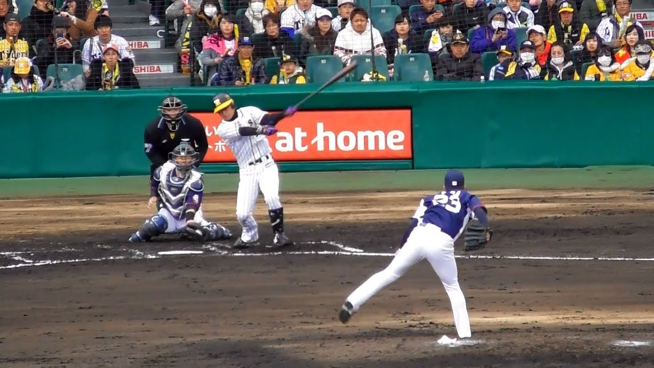 野田昇吾、スライダーで上本を三球三振。現地撮影、阪神タイガース対西武ライオンズ、２０１９年３月１６日