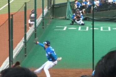 野田昇吾 ブルペン投球練習 2018.8.2