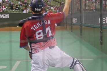 埼玉西武ライオンズ 野田昇吾 ブルペン投球練習を捕手の後ろから見る