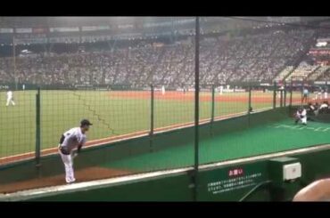 野田昇吾投手 ブルペン投球練習