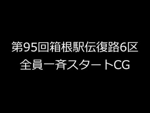 第95回箱根駅伝6区-全員一斉スタートCG