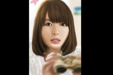 花澤香菜を超リアルに描いてみた！Kana Hanazawa   How To Draw　#ウルケンの世紀末お絵描き