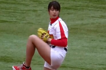 野球 女子 稲村亜美 神ピッチング 一打席限定真剣勝負