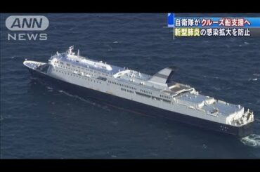 自衛隊がクルーズ船支援　新型コロナ感染拡大を防止(20/02/06)