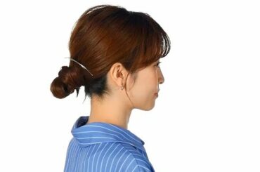 【ヘアアレンジ】巻かずにおだんご