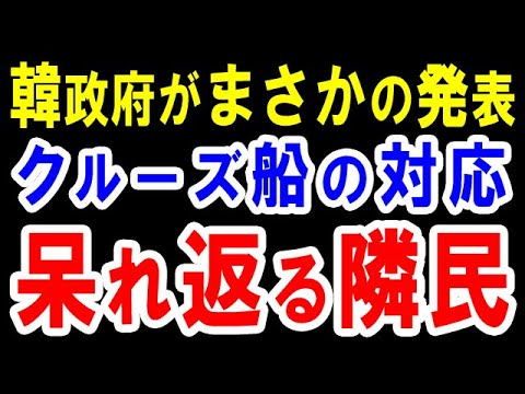 【隣国の反応】「日本よ、あとは任せる！」クルーズ船の対応に韓政府が"まさかの声明"を発表！