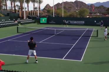 【テニス】錦織圭-2014年インディアン・ウェルズの練習風景