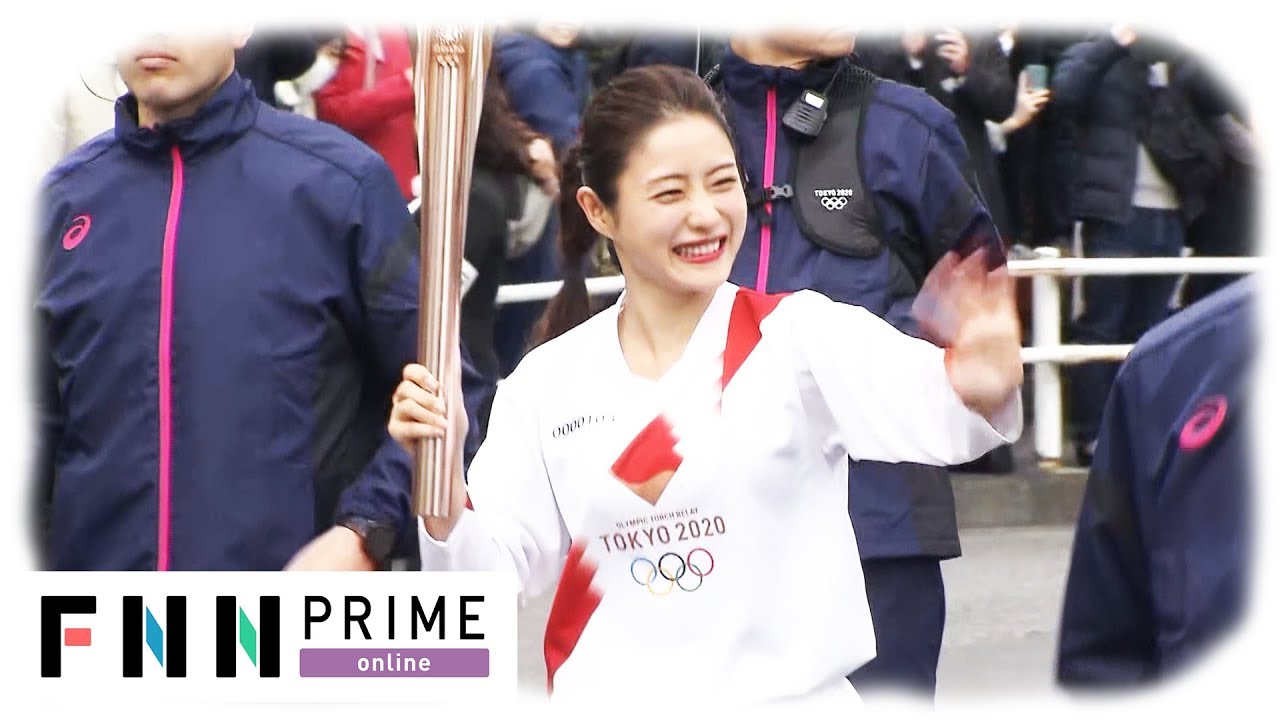 東京五輪聖火リレー リハーサル　女優 石原さとみさん参加