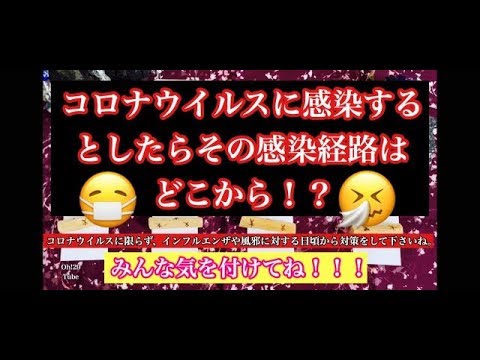 【動画削除されるかも】コロナウイルスに感染するとしたらその感染経路は？