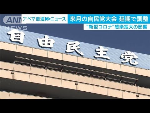 自民党が党大会延期で調整 新型コロナ感染拡大受け(20/02/19) 自民党が党大会延期で調整 新型コロナ感染拡大受け(20/02/19)