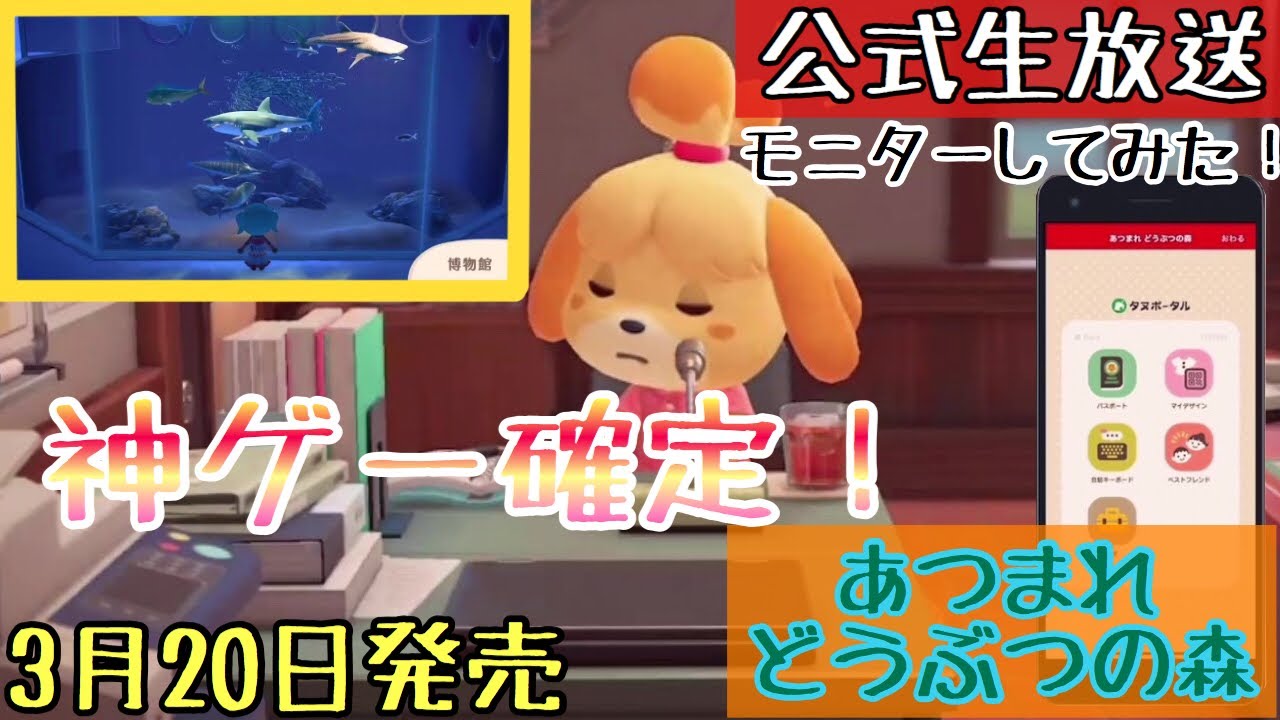 【あつまれ　どうぶつの森】Direct 公式生放送をモニター　神ゲー！買うしかないｗｗｗ