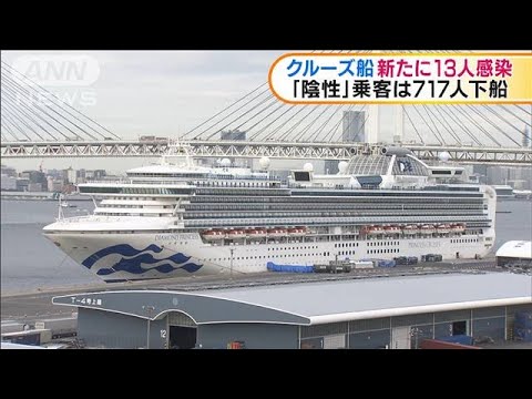 横浜港のクルーズ船　新たに13人が感染(20/02/21)