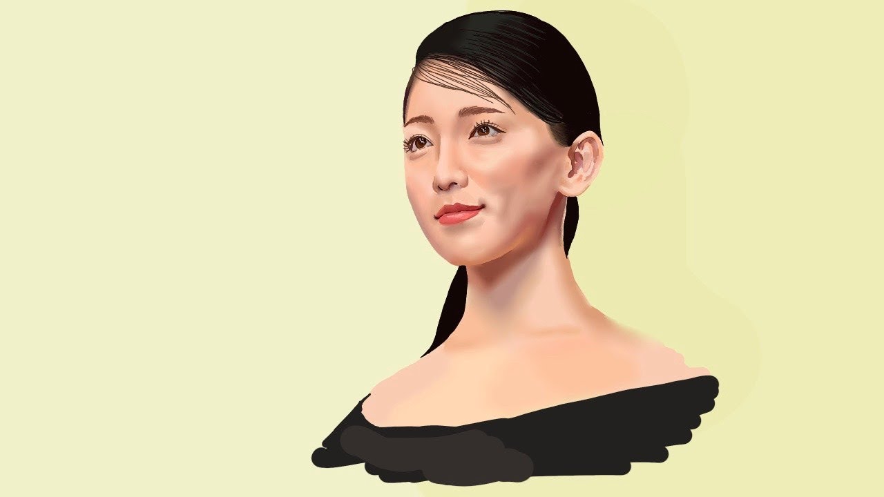 【iPhoneで】吉岡里帆を描きました【4時間】- Drawing "Riho Yoshioka" with iPhone in 3 hours.
