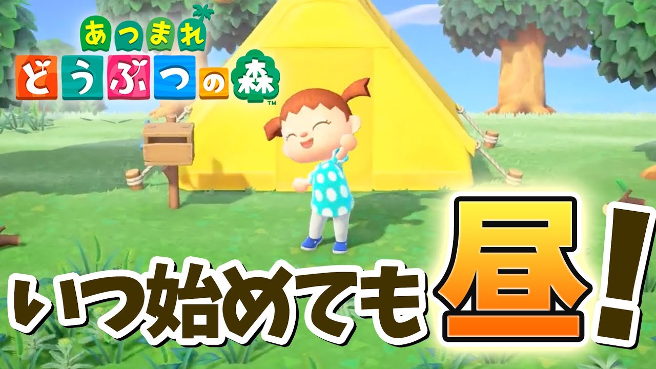 【あつまれどうぶつの森】あつ森チュートリアルは昼固定!夜中でも快適スタートできる♪【Switch】 【あつまれどうぶつの森】あつ森チュートリアルは昼固定!夜中でも快適スタートできる♪【Switch】