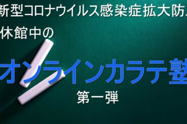 【オンライン空手】新型コロナウイルス感染拡大に伴い、道場休館中のオンラインカラテ　自宅で出来る空手稽古　第一弾　公開