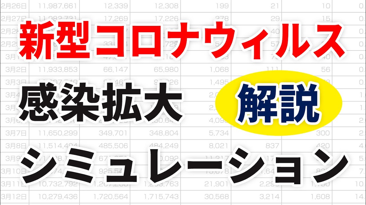 新型コロナウィルス（COVID-19）の感染拡大シミュレーション（日本）を作ってみました。【解説動画】