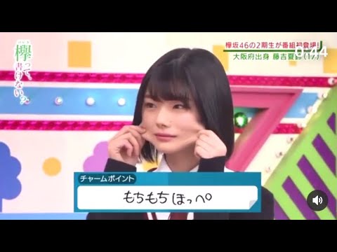 欅坂46 藤吉花鈴のもちもちほっぺ  #欅って書けない 初登場
