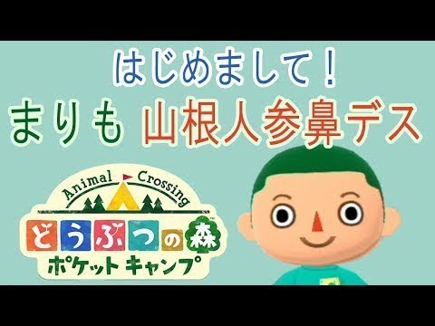 まりも山根人参鼻のどうぶつの森ポケットキャンプ実況プレイ