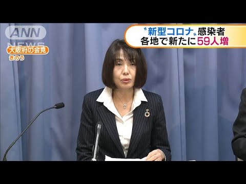新型コロナウイルス　新たな感染者59人確認(20/03/11)