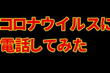 【世界初】新型コロナウイルスに電話してみた！！（コロナウイルス 日本 中国 症状 対策 都市伝説 真実 原因）