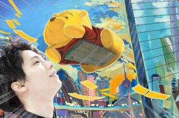 Pooh san (くまのプーさん) speed painting | Hanyu Yuzuru Fanart (羽生結弦)| Gouache + Medibang.