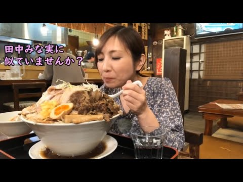 大食い 田中みな実似 大食いyoutuberがデカ盛りラーメンを食べる Yayafa