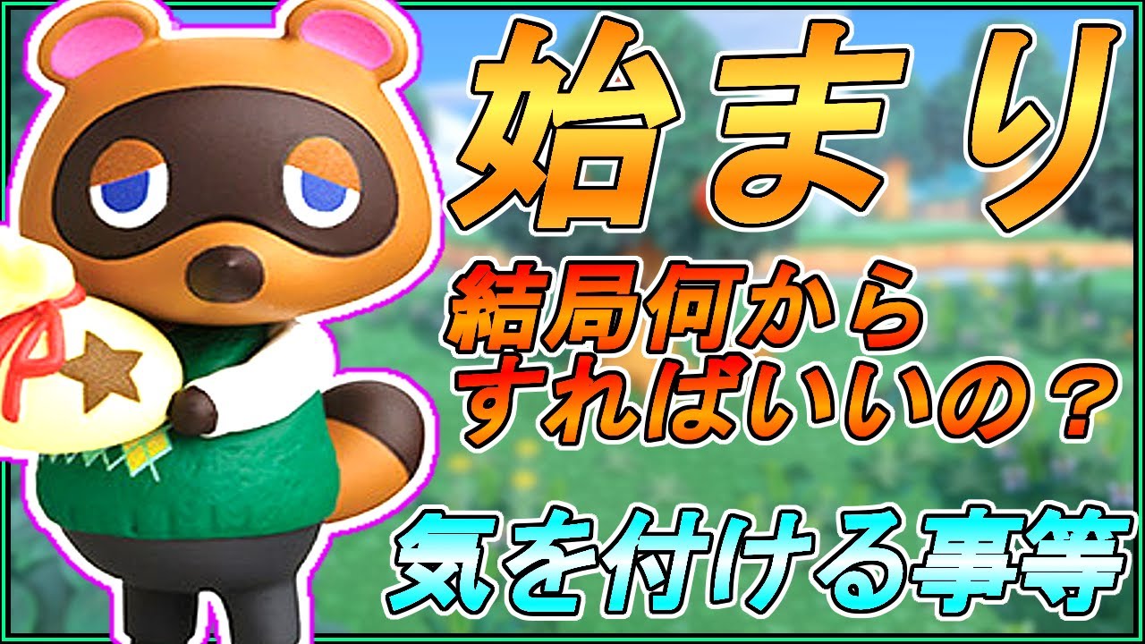 【あつまれどうぶつの森】結局何から始めればいいんだ？ザックリ簡単に紹介！プチ攻略動画