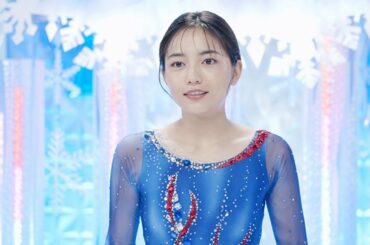 川口春奈、フィギュアスケート選手に変身！　2020年は「120点出したい」　「Qoo10」ウェブ動画が公開